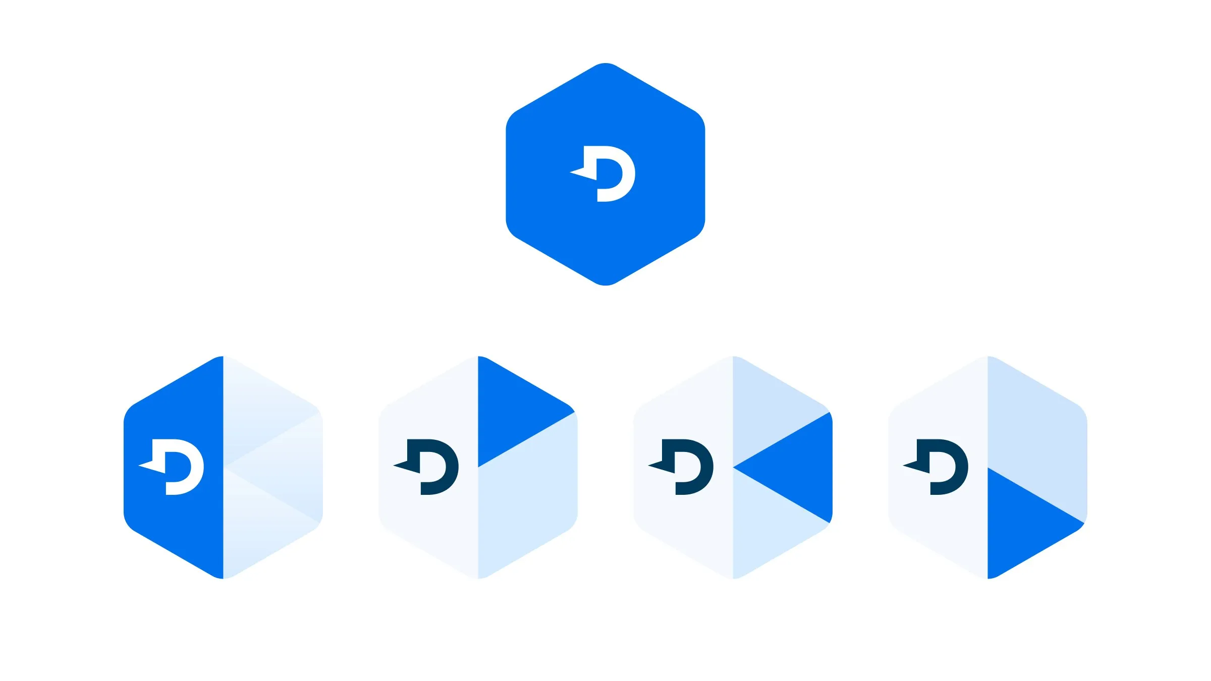 The DispatchOne hexagon and four split-hexagon variations