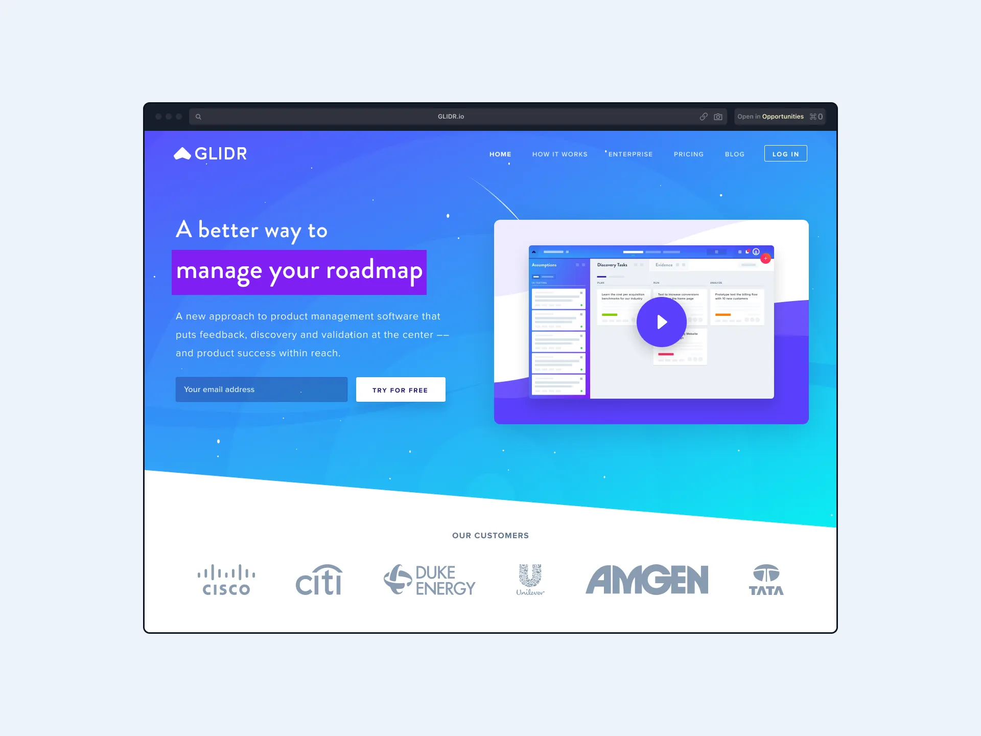 GLIDR marketing website